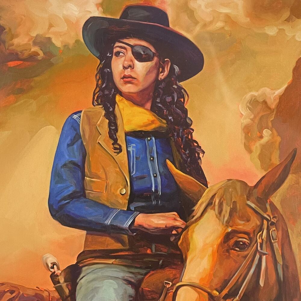 Felice House Re-Western 'Rebekah Wayne in Giant' Signed Framed Print Queer Art